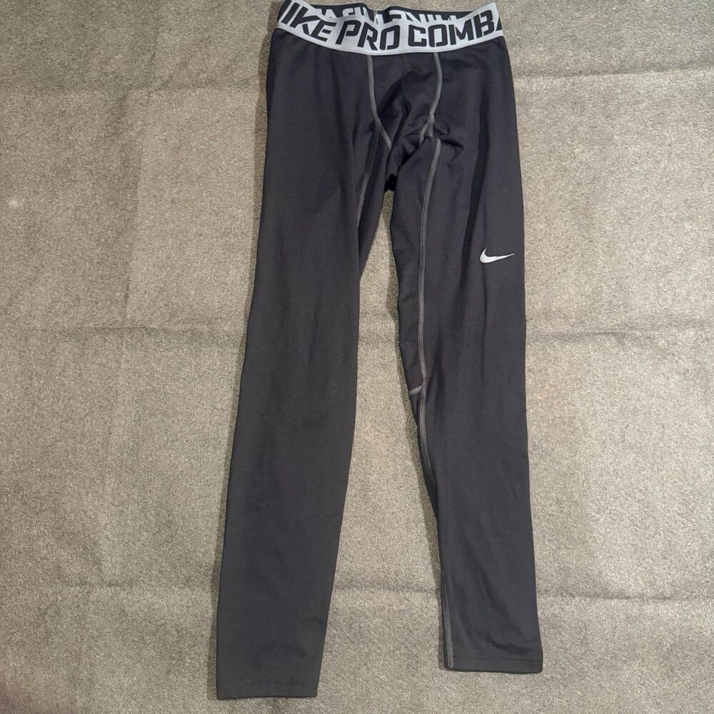 Nike Pro Combat Leggings Mens Large Black Compression Athletic A